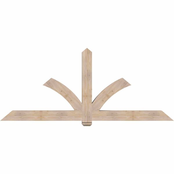 Ekena Millwork Redmond Smooth Timber Gable Bracket, Douglas Fir, 96"W x 40"H x 5 1/2"D x 5 1/2"F, 10/12 Pitch GBW096X40X0606RED00SDF - main